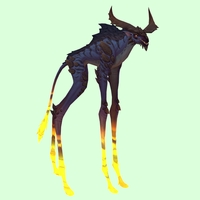 Blue Deepstrider w/ Yellow Glow, Large Horns & Maned Back