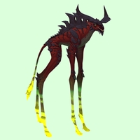 Red Deepstrider w/ Green Glow, Large Horns & Spiny Back