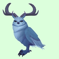 Blue Somnowl w/ Crescent Antlers, No Ears, Horned Brows, Short Tail