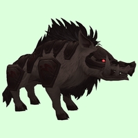 Shadowy Armoured Boar w/ Fiery Eyes