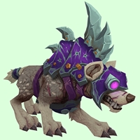 Brown-Grey Goblin Hyena w/ Purple Armor