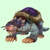 Blue Mole w/ Purple Saddle, Small Nose, Incisors