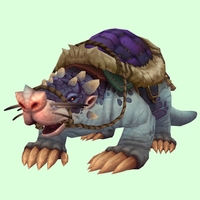 Blue Mole w/ Purple Saddle, Trefoil Nose, No Teeth