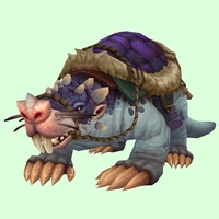 Blue Mole w/ Purple Saddle, Trefoil Nose, Incisors