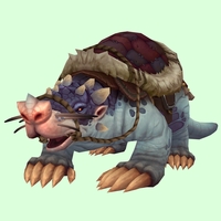 Blue Mole w/ Red Saddle, Trefoil Nose, No Teeth