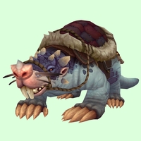 Blue Mole w/ Red Saddle, Trefoil Nose, Incisors