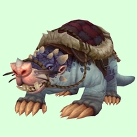 Blue Mole w/ Red Saddle, Trefoil Nose, Tusks