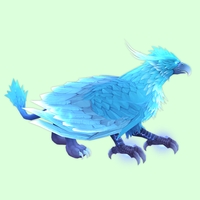 Blue Stormrook w/ Eagle Beak, Spiked Crown, Plumicorn Brows, Thick Cheeks, and Tufted Tail