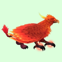 Red Stormrook w/ Eagle Beak, Spiked Crown, Plumicorn Brows, Thick Cheeks, and Tufted Tail