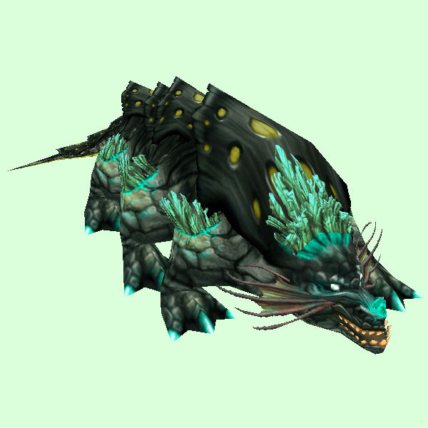 Petopia: Black Basilisk w/Jade Fringes