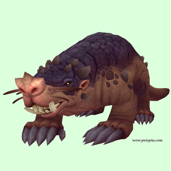 Brown Mole w/ Trefoil Nose, Tusks, Leg Spikes