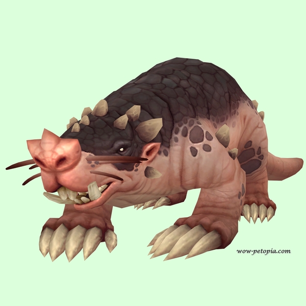 Pink Mole w/ Trefoil Nose, Tusks, Leg Spikes