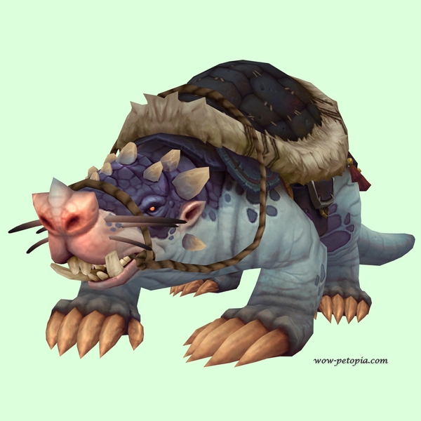 Blue Mole w/ Black Saddle, Trefoil Nose, Tusks