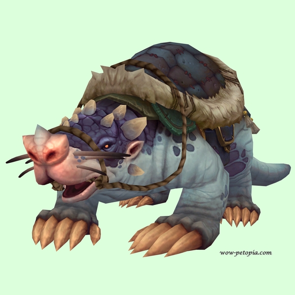 Blue Mole w/ Blue Saddle, Trefoil Nose, No Teeth