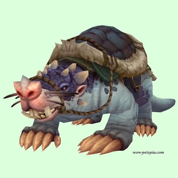 Blue Mole w/ Blue Saddle, Trefoil Nose, Tusks