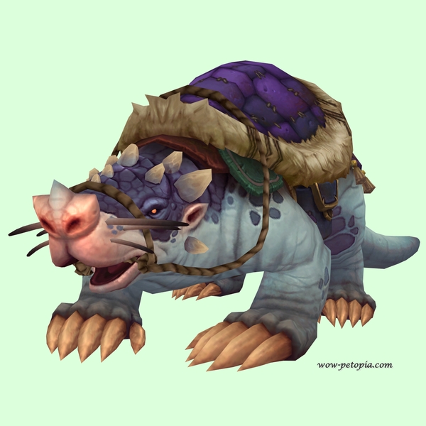 Blue Mole w/ Purple Saddle, Trefoil Nose, No Teeth