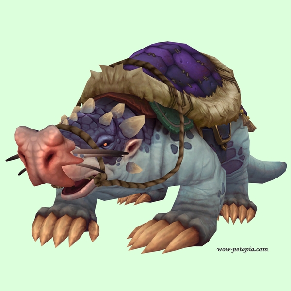 Blue Mole w/ Purple Saddle, Large Nose, No Teeth