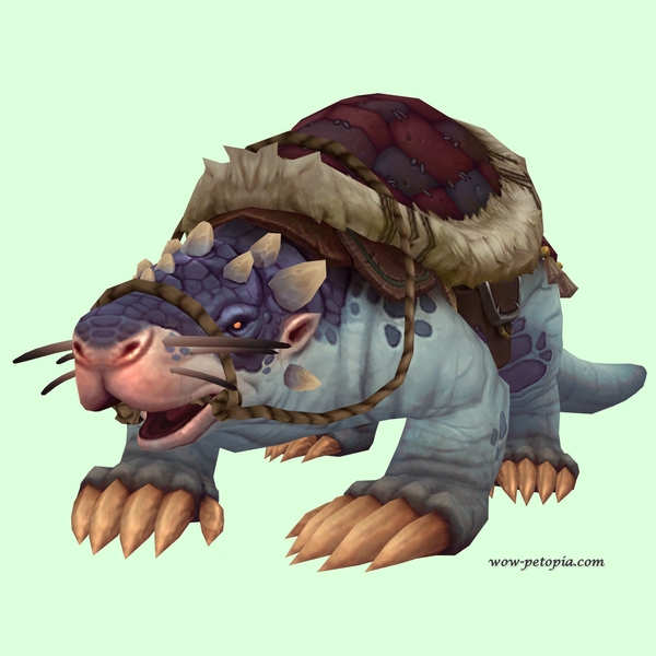 Blue Mole w/ Red Saddle, Small Nose, No Teeth