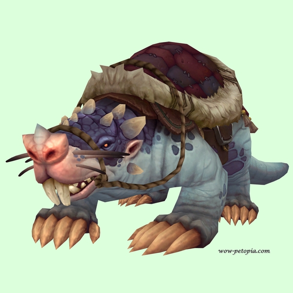 Blue Mole w/ Red Saddle, Trefoil Nose, Incisors