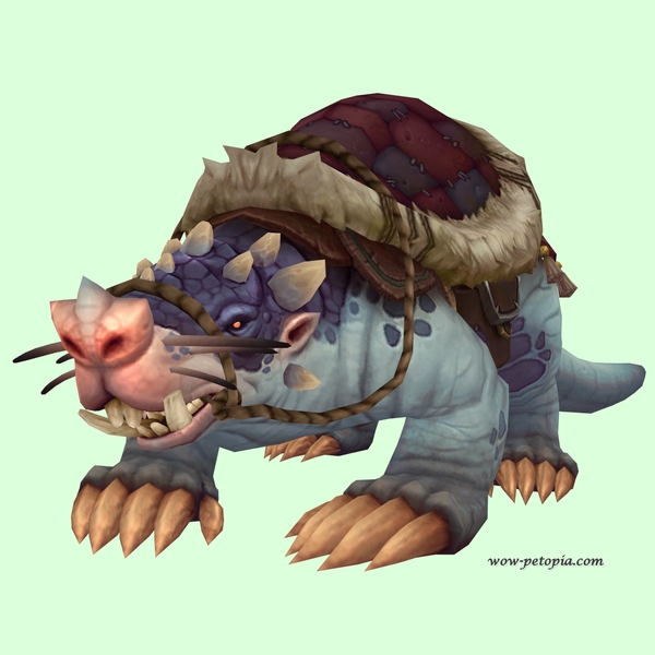 Blue Mole w/ Red Saddle, Trefoil Nose, Tusks