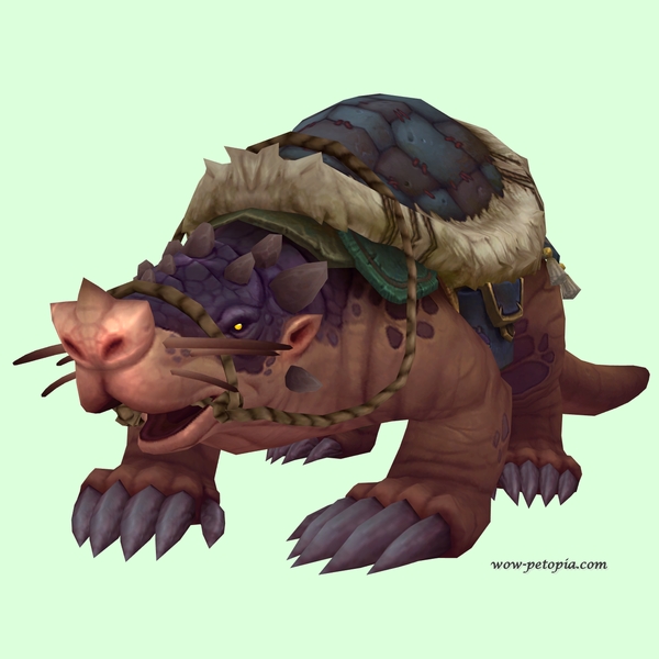 Brown Mole w/ Blue Saddle, Trefoil Nose, No Teeth