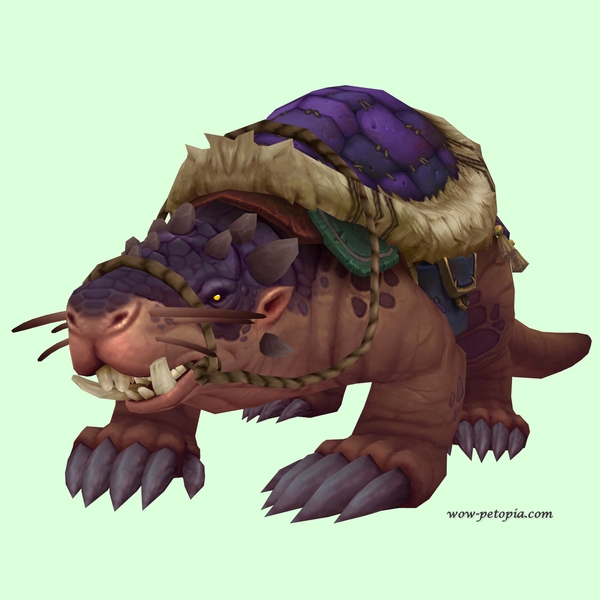 Brown Mole w/ Purple Saddle, Small Nose, Tusks