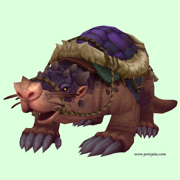 Brown Mole w/ Purple Saddle, Trefoil Nose, No Teeth