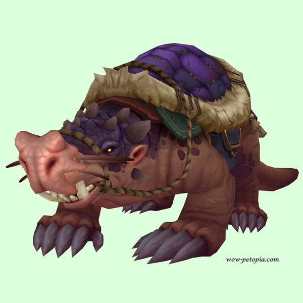 Brown Mole w/ Purple Saddle, Large Nose, Tusks