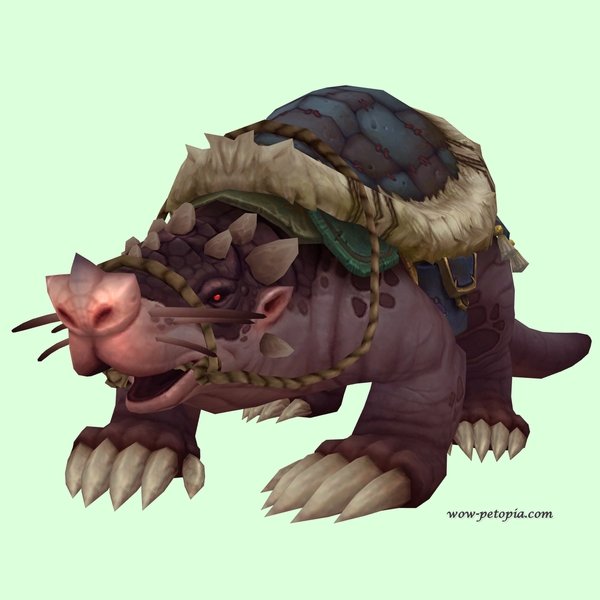 Dark Mole w/ Blue Saddle, Trefoil Nose, No Teeth