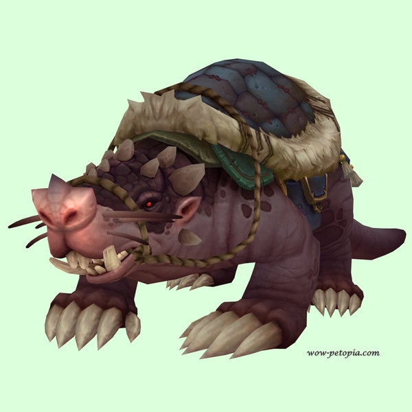 Dark Mole w/ Blue Saddle, Trefoil Nose, Tusks