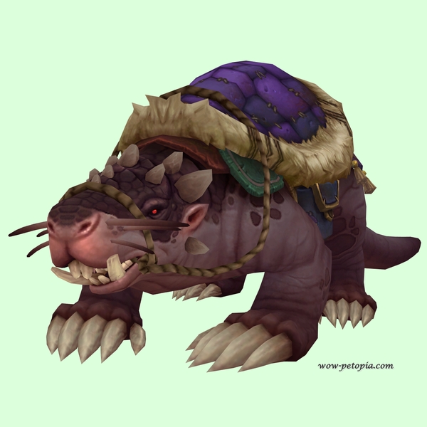 Dark Mole w/ Purple Saddle, Small Nose, Tusks