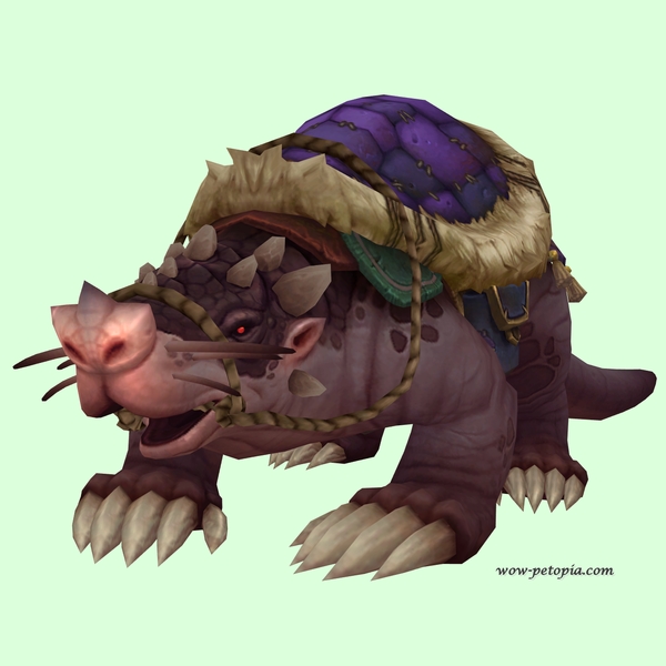 Dark Mole w/ Purple Saddle, Trefoil Nose, No Teeth