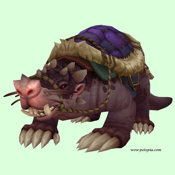 Dark Mole w/ Purple Saddle, Trefoil Nose, Tusks