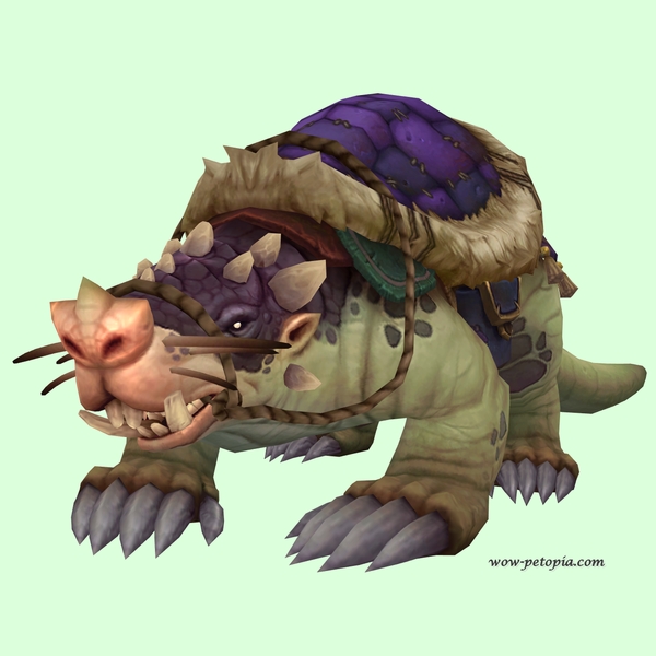 Green Mole w/ Purple Saddle, Trefoil Nose, Tusks