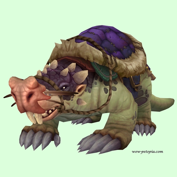 Green Mole w/ Purple Saddle, Large Nose, Incisors