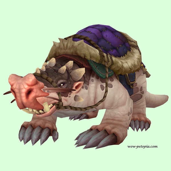 Pale Mole w/ Purple Saddle, Large Nose, Tusks