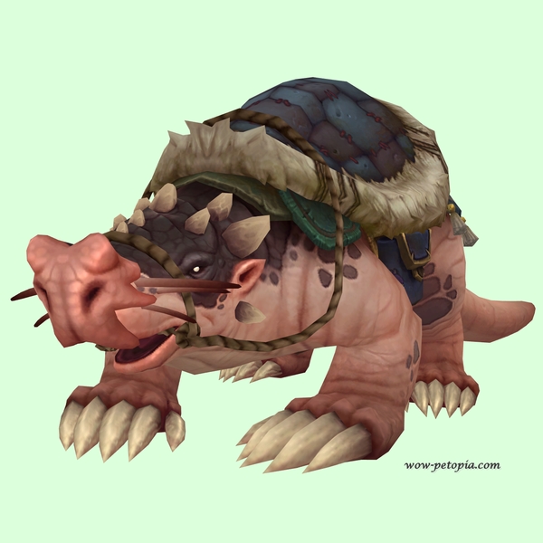 Pink Mole w/ Blue Saddle, Large Nose, No Teeth