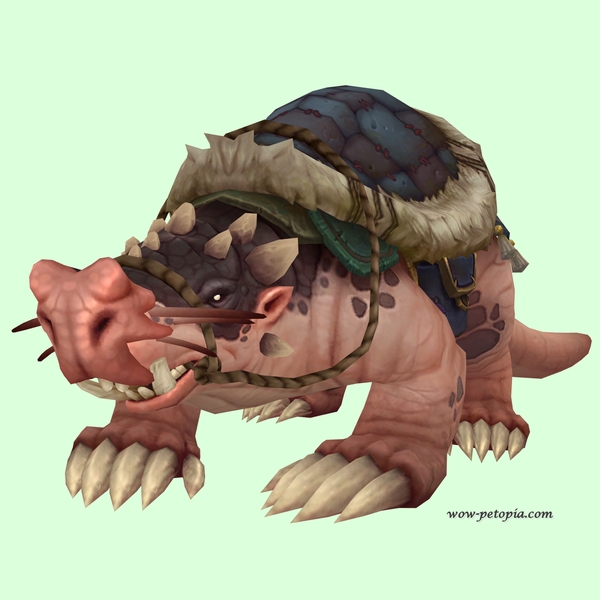 Pink Mole w/ Blue Saddle, Large Nose, Tusks