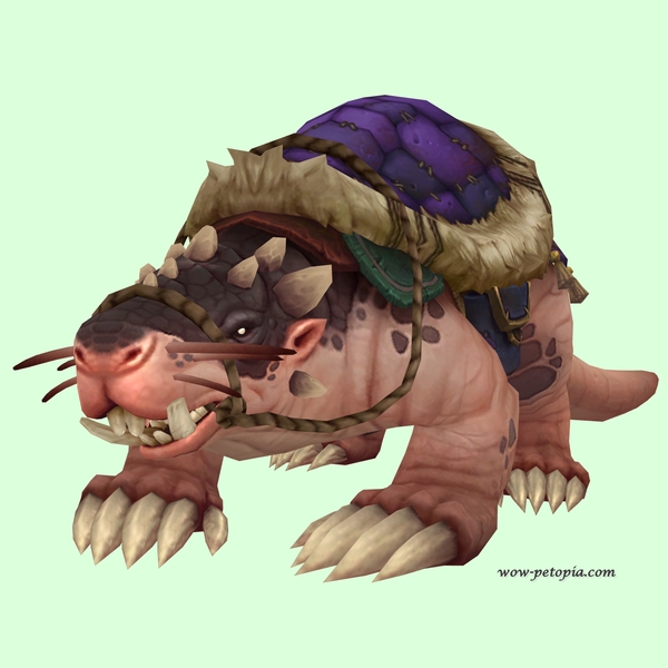 Pink Mole w/ Purple Saddle, Small Nose, Tusks