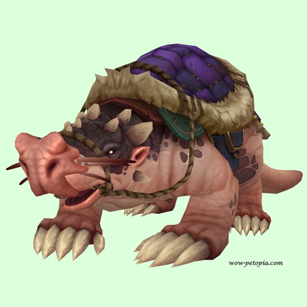 Pink Mole w/ Purple Saddle, Large Nose, No Teeth