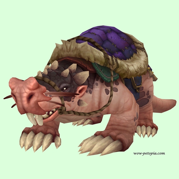 Pink Mole w/ Purple Saddle, Large Nose, Incisors