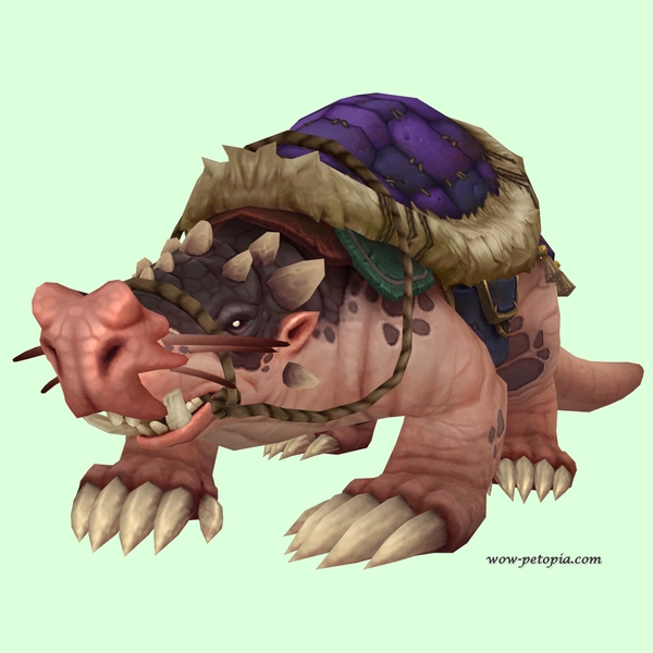 Pink Mole w/ Purple Saddle, Large Nose, Tusks