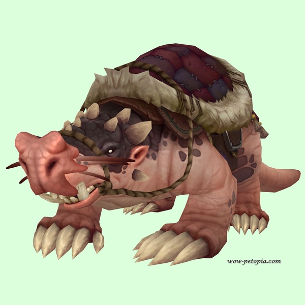 Pink Mole w/ Red Saddle, Large Nose, Tusks