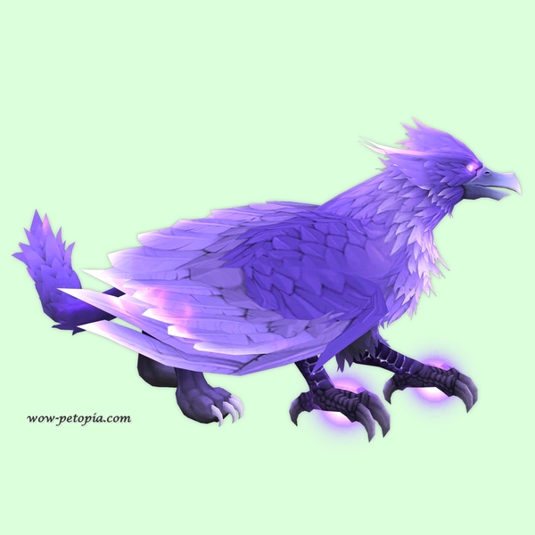 Purple Stormrook w/ Razor Beak, Crested Crown, Straight Brows, Wild Cheeks, and Shaggy Tail