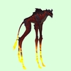Red Deepstrider w/ Yellow Glow, Short Horns & Maned Back