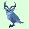 Blue Somnowl w/ Pronged Antlers, Large Ears, Wide Brows, Medium Tail