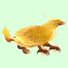 Yellow Stormrook w/ Raptor Beak, Curled Crown, Majestic Brows, Tufted Cheeks, and Shaggy Tail